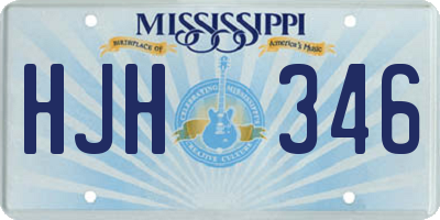 MS license plate HJH346