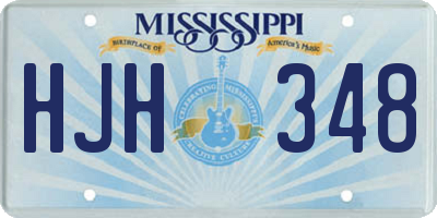 MS license plate HJH348