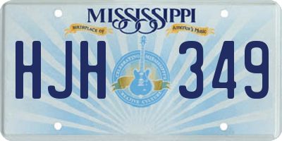 MS license plate HJH349