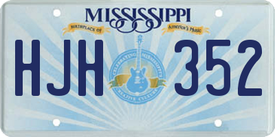 MS license plate HJH352