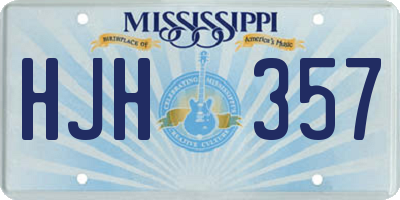 MS license plate HJH357