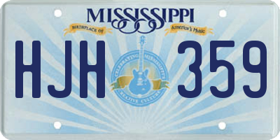 MS license plate HJH359
