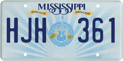 MS license plate HJH361