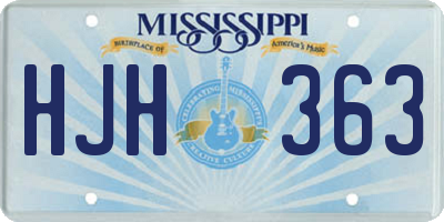 MS license plate HJH363