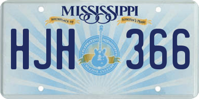 MS license plate HJH366