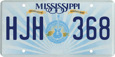 MS license plate HJH368