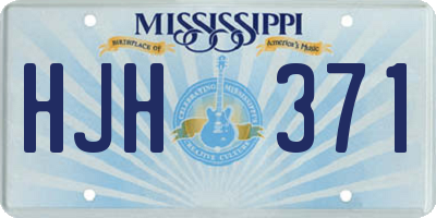 MS license plate HJH371
