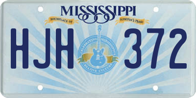 MS license plate HJH372