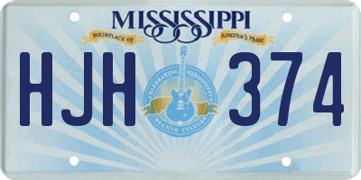 MS license plate HJH374