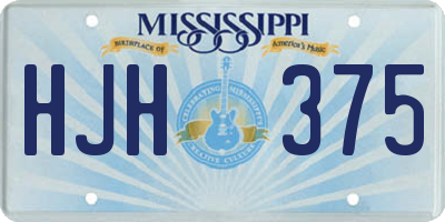 MS license plate HJH375