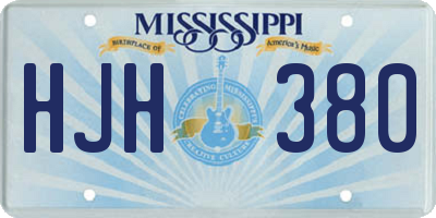 MS license plate HJH380