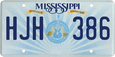 MS license plate HJH386