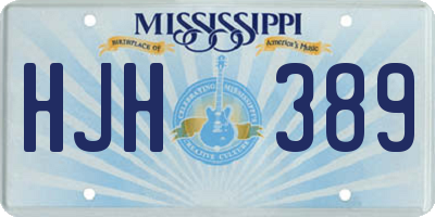 MS license plate HJH389
