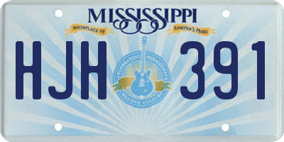 MS license plate HJH391