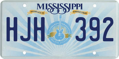 MS license plate HJH392