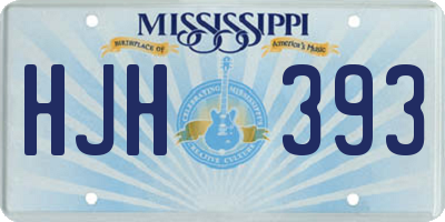 MS license plate HJH393