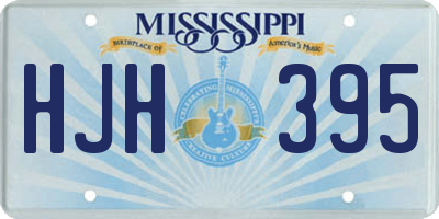 MS license plate HJH395