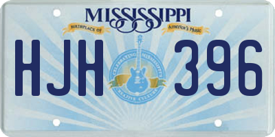 MS license plate HJH396
