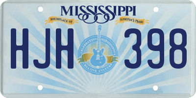 MS license plate HJH398