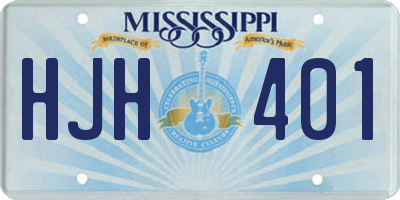 MS license plate HJH401