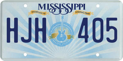 MS license plate HJH405