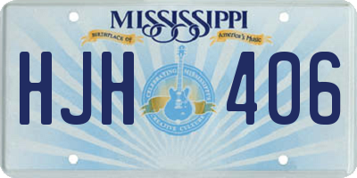 MS license plate HJH406