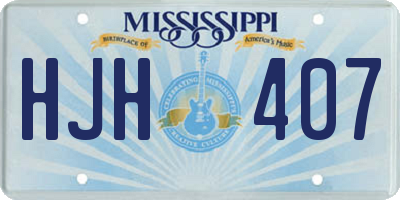 MS license plate HJH407