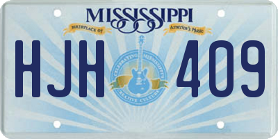 MS license plate HJH409