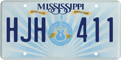 MS license plate HJH411