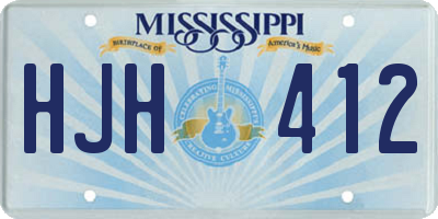 MS license plate HJH412