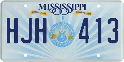 MS license plate HJH413