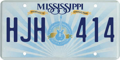 MS license plate HJH414