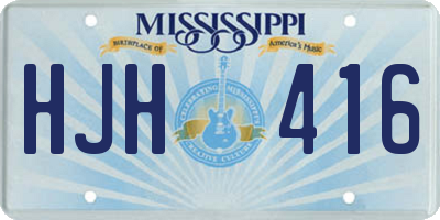 MS license plate HJH416