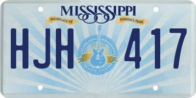 MS license plate HJH417