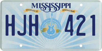 MS license plate HJH421