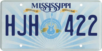 MS license plate HJH422