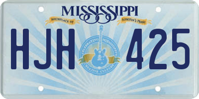 MS license plate HJH425