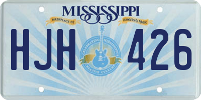 MS license plate HJH426