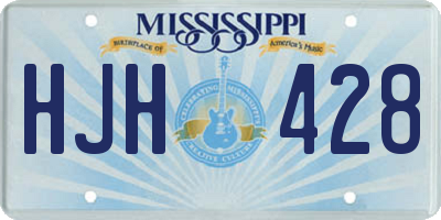 MS license plate HJH428
