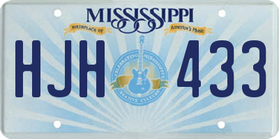 MS license plate HJH433