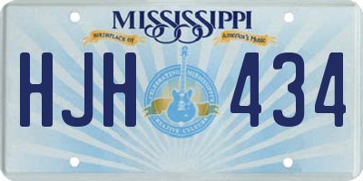 MS license plate HJH434