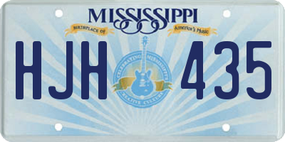 MS license plate HJH435