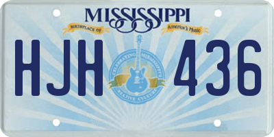 MS license plate HJH436