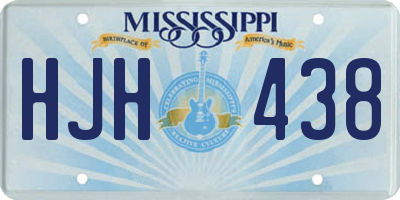 MS license plate HJH438