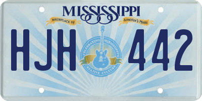 MS license plate HJH442