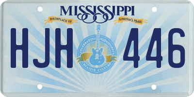 MS license plate HJH446