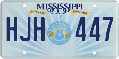 MS license plate HJH447