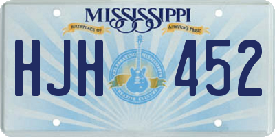 MS license plate HJH452