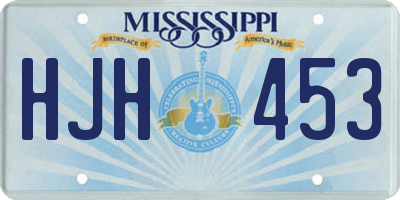 MS license plate HJH453