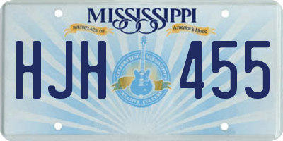 MS license plate HJH455